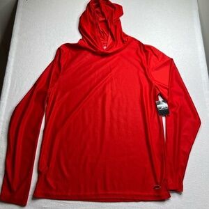 Pro‎ Player NWT Mens Red Long Sleeve Hooded Outdoor Fishing Shirt Size M